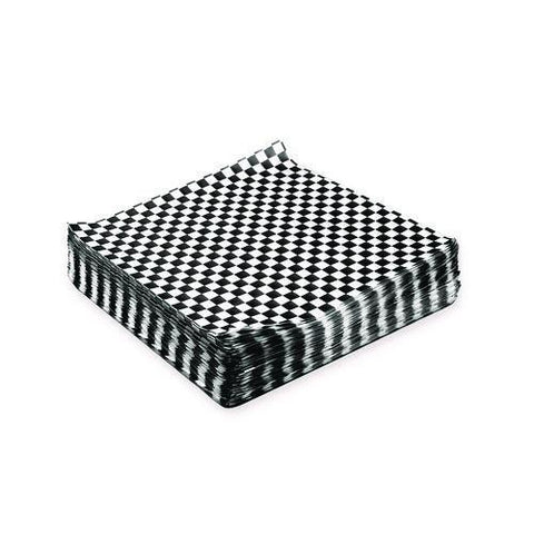 Grease-resistant Food Wrap, 12" X 12", Black Check, 5,000/carton