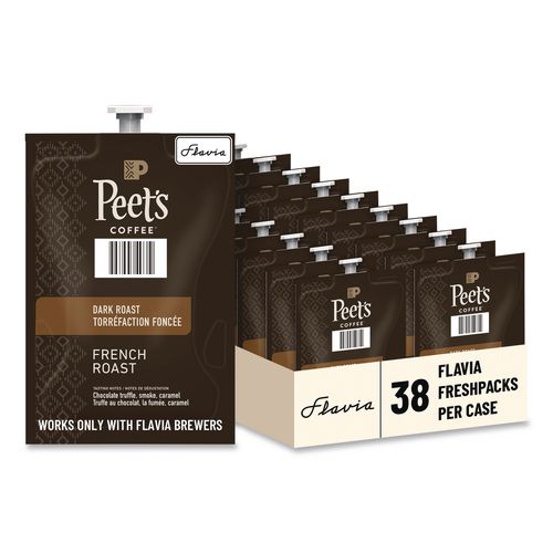 Flavia Ground Coffee Freshpacks, French Roast, 38/carton