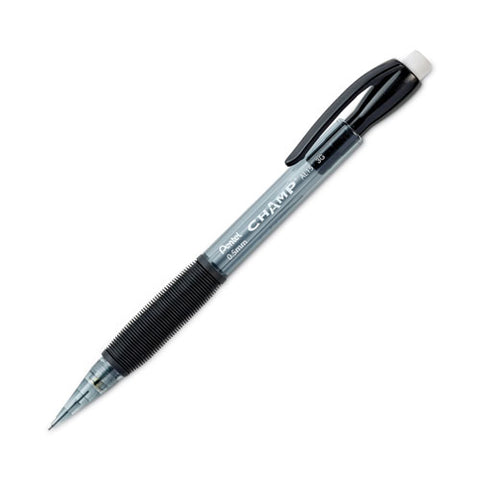 Champ Mechanical Pencil, 0.5 Mm, Hb (#2), Black Lead, Translucent Gray Barrel, Dozen