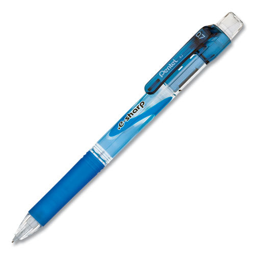 .e-sharp Mechanical Pencil, 0.7 Mm, Hb (#2), Black Lead, Blue Barrel, Dozen