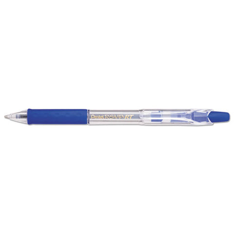 R.s.v.p. Rt Ballpoint Pen, Retractable, Medium 1 Mm, Blue Ink, Clear Barrel, Dozen