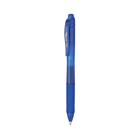 Energel-x Gel Pen, Retractable, Medium 0.7 Mm, Blue Ink, Translucent Blue/blue Barrel, Dozen