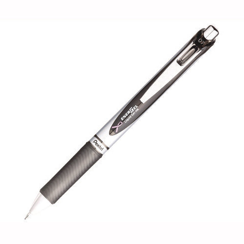 Energel Rtx Deluxe Gel Pen, Retractable, Medium 0.7 Mm, Black Ink, Black Barrel, 3/pack