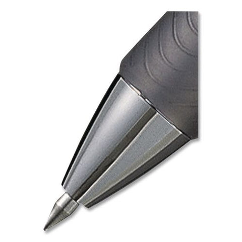 Energel Rtx Deluxe Gel Pen, Retractable, Medium 0.7 Mm, Black Ink, Silver/black Barrel, Dozen