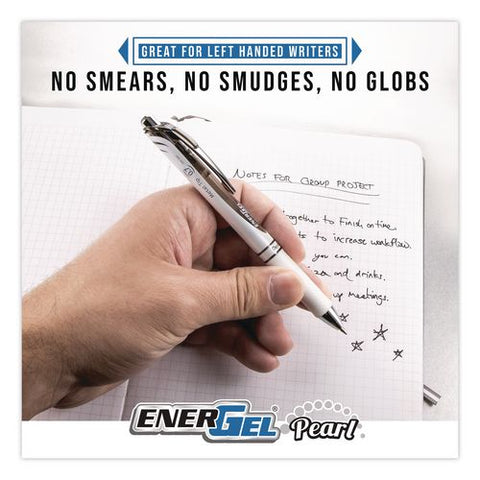 Energel Pearl Deluxe Rtx Gel Pen, Retractable, Medium 0.7 Mm, Assorted Ink, Assorted Barrel, 12/pack