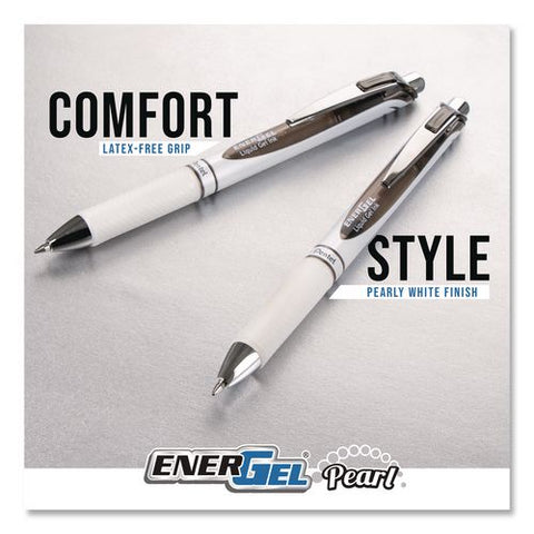 Energel Pearl Deluxe Rtx Gel Pen, Retractable, Medium 0.7 Mm, Assorted Ink, Assorted Barrel, 12/pack