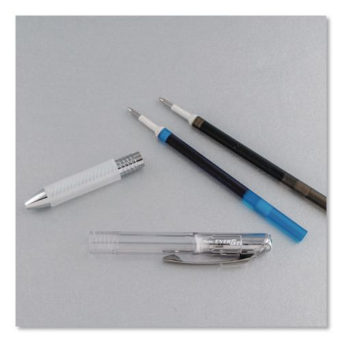 Energel Ice Rtx Liquid Gel Pen, Retractable, 0.7 Mm Medium, Assorted Ink, Clear Barrel, 5/pack