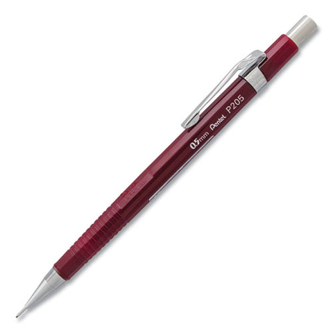 Sharp Mechanical Pencil, 0.5 Mm, Hb (#2), Black Lead, Burgundy Barrel