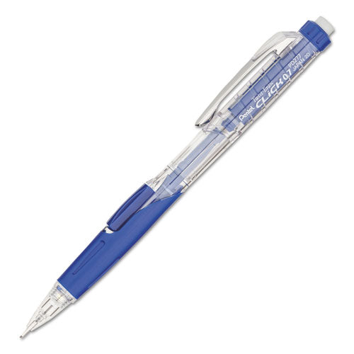 Twist-erase Click Mechanical Pencil, 0.7 Mm, Hb (#2), Black Lead, Blue Barrel