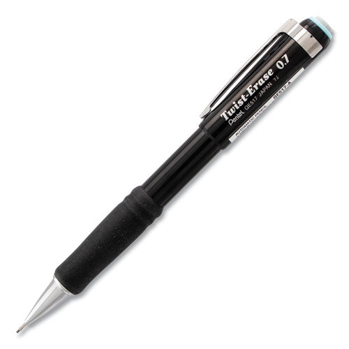 Twist-erase Iii Mechanical Pencil, 0.7 Mm, Hb (#2), Black Lead, Black Barrel