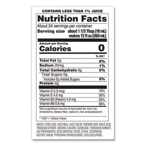 Drink Mix, Cranberry Raspberry Zero Calorie, 14.8 Oz