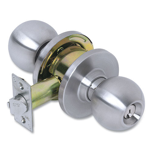 Heavy Duty Commercial Storeroom Knob Lockset, Stainless Steel Finish