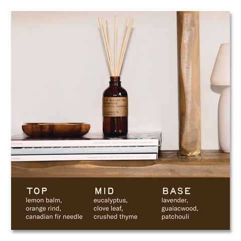 Reed Diffuser, Arroyo Oak, 3.5 Oz, 4.25" Bottle, 9" Reeds, Amber