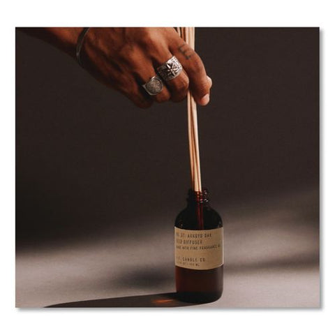 Reed Diffuser, Arroyo Oak, 3.5 Oz, 4.25" Bottle, 9" Reeds, Amber