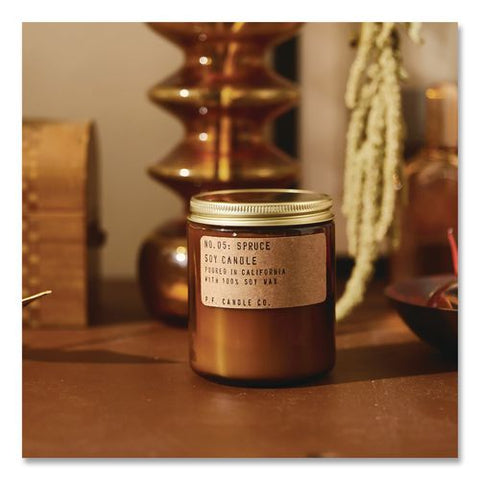 Soy Jar Candle, Spruce, 50 Hour Burn Time, 7.2 Oz, Amber