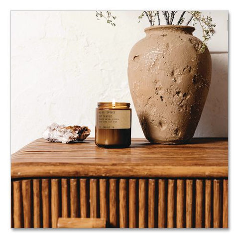 Soy Jar Candle, Spruce, 50 Hour Burn Time, 7.2 Oz, Amber