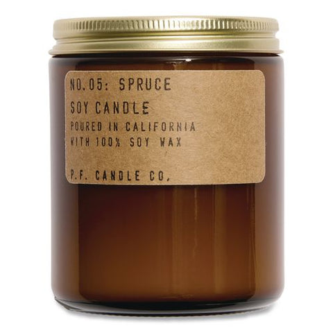 Soy Jar Candle, Spruce, 50 Hour Burn Time, 7.2 Oz, Amber