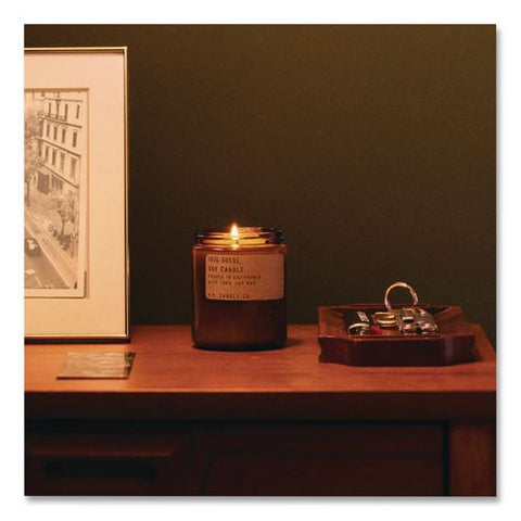 Soy Jar Candle, Iris Suede, 50 Hour Burn Time, 7.2 Oz, Amber
