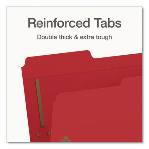 Heavy-duty Fastener Folder, 1/3-cut Tab: Assorted, Expands 0.75", 2 Fasteners, Letter Size, Assorted, 50/box