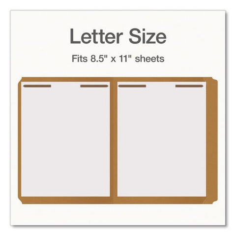 Kraft Fastener Folders, Straight Tab, Expands 0.75", 2 Fasteners, Letter Size, Kraft, 50/box
