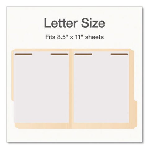 Heavy-duty Fastener Folder, 1/3-cut Tab: Assorted, Expands 0.75", 2 Fasteners, Letter Size, Manila, 50/box