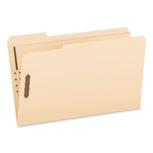 Manila Fastener Folders, 1/3-cut Tab: Assorted, Expands 0.75", 2 Fasteners, Legal Size, 50/box