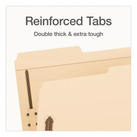 Manila Fastener Folders, 1/3-cut Tab: Assorted, Expands 0.75", 2 Fasteners, Legal Size, 50/box