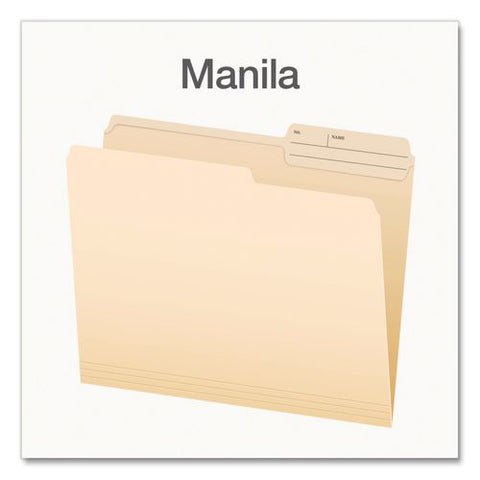 Manila File Folders, 2/5-cut Tabs: Right, Letter Size, 0.75" Expansion, Manila, 100/box