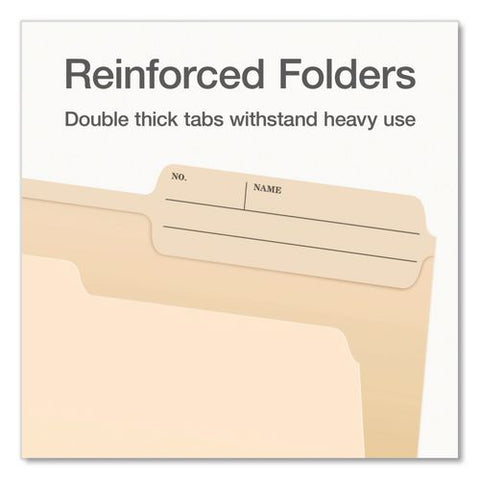 Manila File Folders, 2/5-cut Tabs: Right, Letter Size, 0.75" Expansion, Manila, 100/box