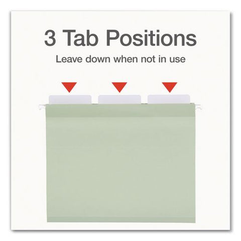 Ready-tab Reinforced Hanging File Folders, Letter Size, 1/3-cut Tabs, Sage Green, 20/box