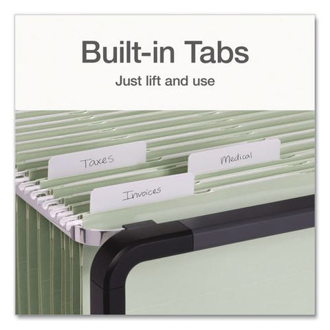 Ready-tab Reinforced Hanging File Folders, Letter Size, 1/3-cut Tabs, Sage Green, 20/box