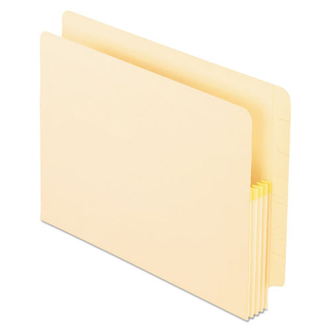 Manila Drop Front Shelf File Pockets With Tyvek Gusset Top, 1.75" Expansion, Letter Size, Manila, 25/box