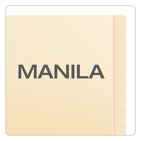 Manila Laminated End Tab Fastener Folders, 11-pt Manila, 0.75" Expansion, 2 Fasteners, Letter Size, Manila Exterior, 50/box