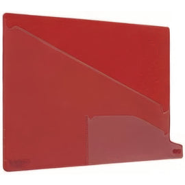 Colored Poly End Tab "out" Guides, 1/3-cut: Bottom Position, For Letter Size Files, Red, 25/box