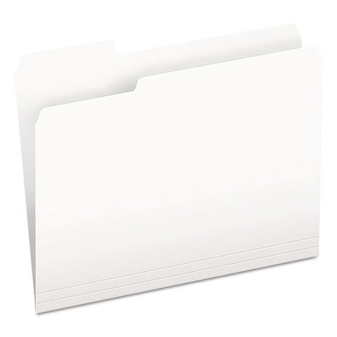 Colored File Folders, 1/3-cut Tabs: Assorted, Letter Size, White, 100/box