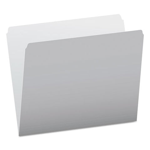 Colored File Folders, Straight Tabs, Letter Size, Gray/light Gray, 100/box