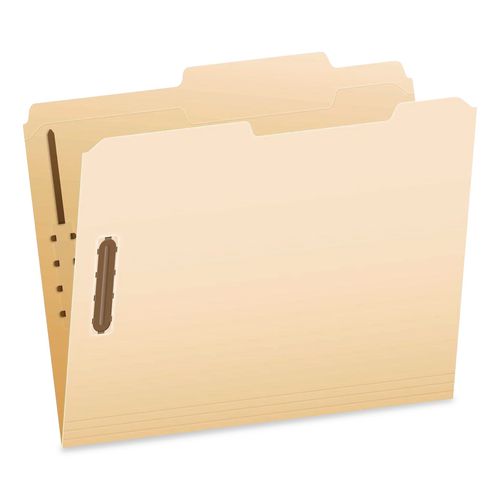 Manila Fastener Folders, 2/5-cut Tabs, 0.75" Expansion, 2 Fasteners, Letter Size, Manila Exterior, 50/box