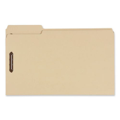 Tob Tab Fastener Folders, 1/3-cut Tabs: Assorted, 2" Expansion, 2 Fasteners, Legal Size, Manila Exterior, 5/box