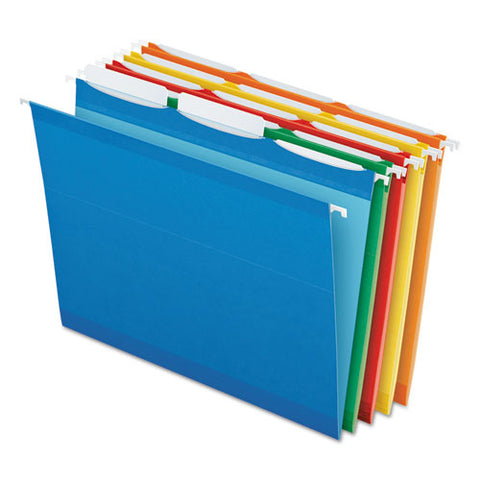 Ready-tab Colored Reinforced Hanging Folders, Letter Size, 1/3-cut Tabs, Assorted Colors, 25/box