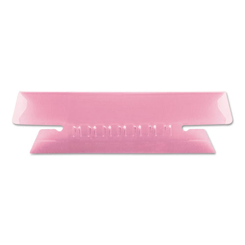 Transparent Colored Tabs For Hanging File Folders, 1/3-cut, Pink, 3.5" Wide, 25/pack