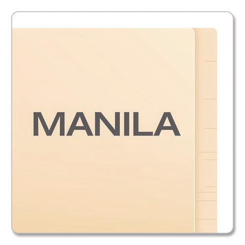 Manila End Tab Expanding Fastener Folders, 2" Expansion, 1 Fastener, Legal Size, Manila Exterior, 50/box