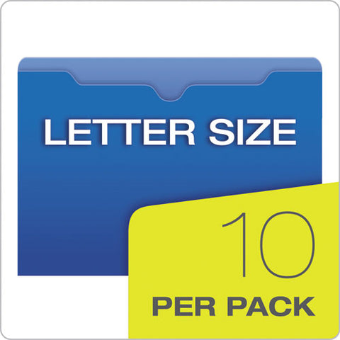 Poly File Jackets, Straight Tab, Letter Size, Assorted Colors, 10/pack