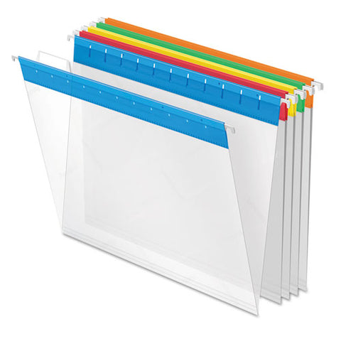 Poly Hanging Folders, Letter Size, 1/5-cut Tabs, Assorted Colors, 25/box