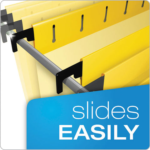 Surehook Hanging Folders, Legal Size, 1/5-cut Tabs, Yellow, 20/box