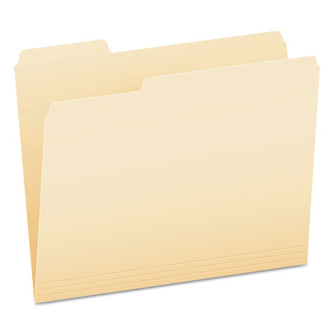 Smartshield Top Tab File Folders, 1/3-cut Tabs: Assorted, Letter Size, Manila, 100/box