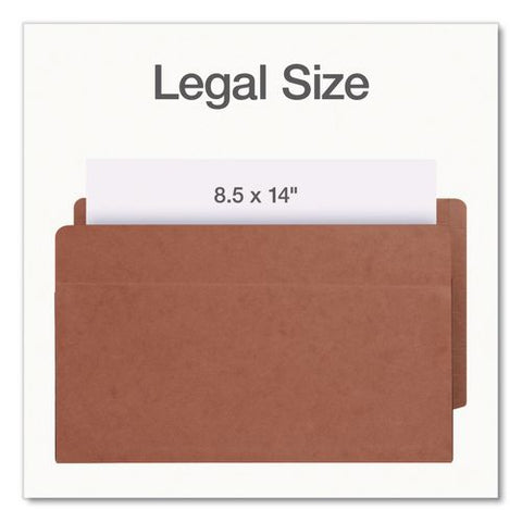 End Tab File Pocket, 7" Expansion, Legal Size, 5/box