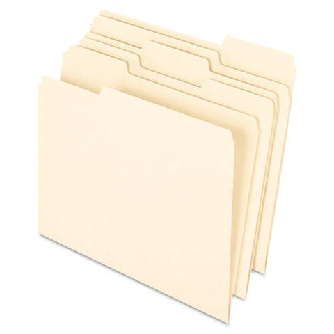 Earthwise By Pendaflex 100% Recycled Manila File Folder, 1/3-cut Tabs: Assorted, Letter, 0.75" Expansion, Manila, 100/box