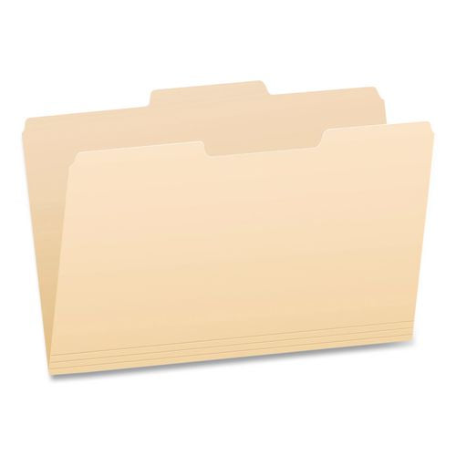 Manila File Folders, 1/3-cut Tabs: Center Position, Legal Size, 0.75" Expansion, Manila, 100/box