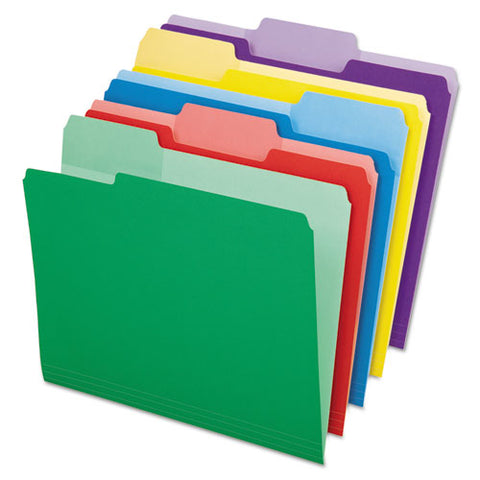 File Folders With Erasable Tabs, 1/3-cut Tabs: Assorted, Letter Size, Assorted Colors, 30/pack