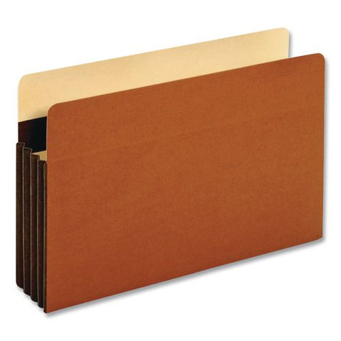 Tyvek-reinforced File Pocket, 3.5" Expansion, Legal Size, Brown, 10/box